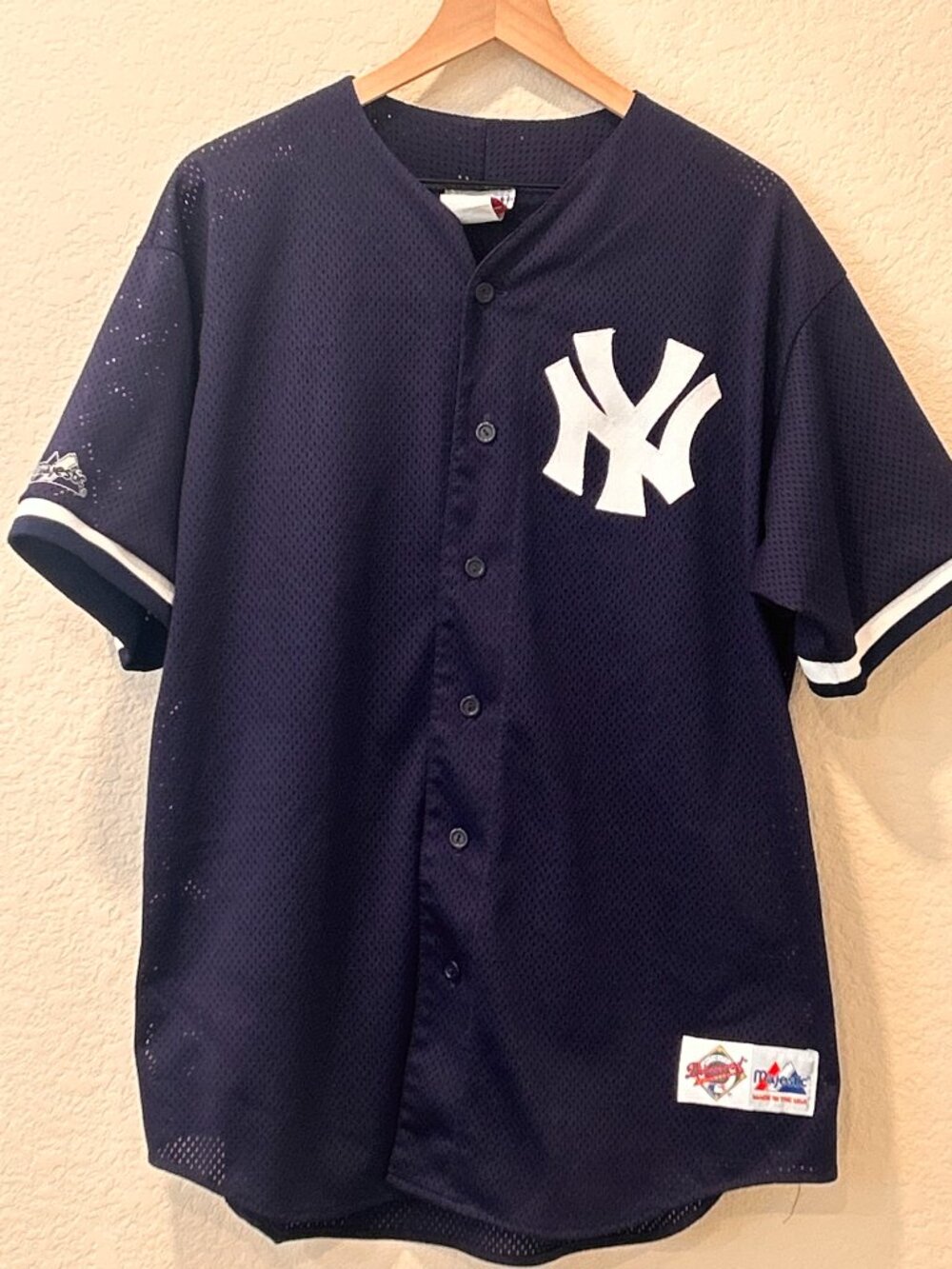 Vintage 90's Majestic Diamond Collection NY Yankees Mesh Jersey Mens XL